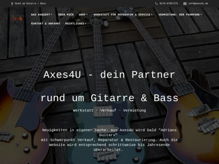 Axes4u - Geschäft für Second-Hand-Musikinstrumente in Nürnberg