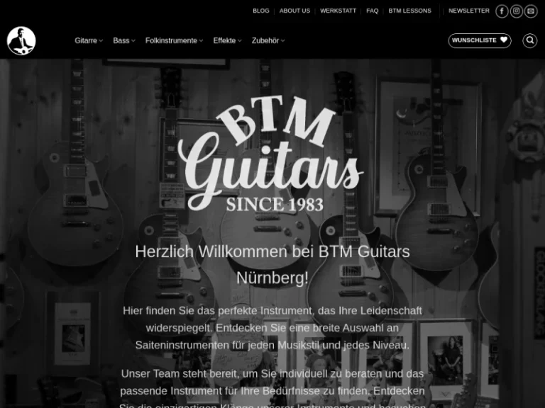 BTM – Guitars - Musikgeschäft in Nürnberg