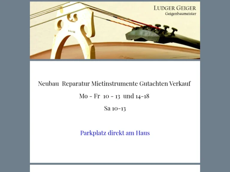 Geiger Geigenbau - Violinengeschäft in Nürnberg