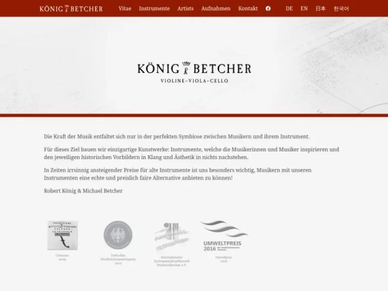 König Betcher - Saiteninstrumentenbauer in Nürnberg