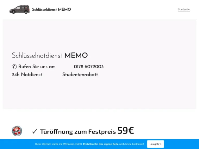 Memo Schlüsseldienst - Schlüsseldienst in Nürnberg