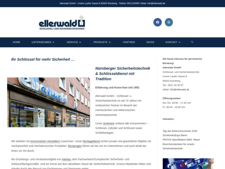 ellerwald GmbH Schlüssel- und Sicherheitstechnik - Metallbauunternehmen in Nürnberg