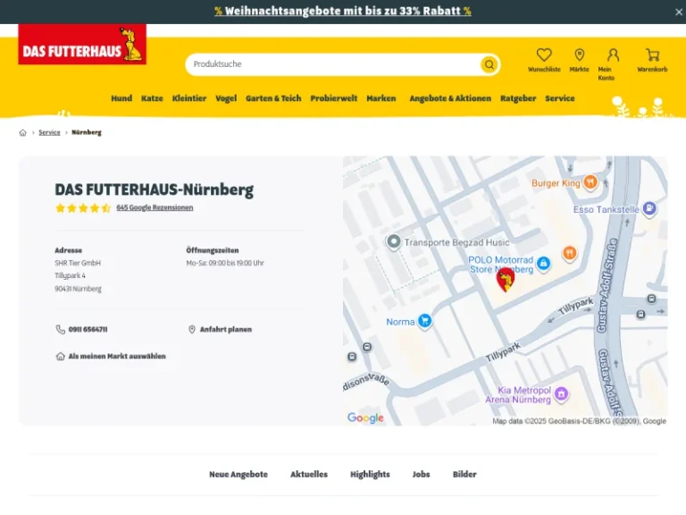 DAS FUTTERHAUS – Nürnberg - Geschäft für Heimtierbedarf in Nürnberg