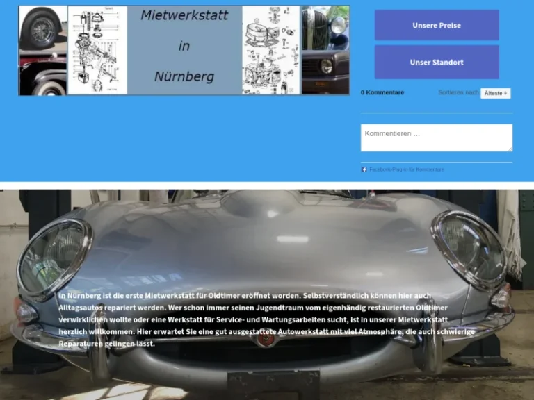Young u. Oldtimer Mietwerkstatt - Autowerkstatt in Nürnberg