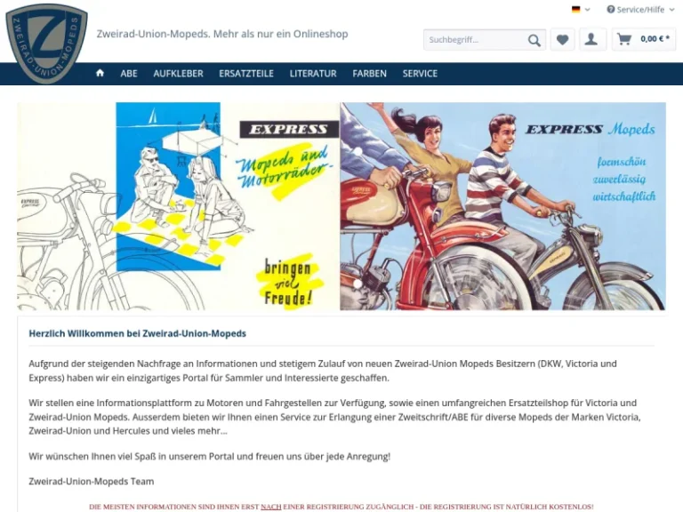 Zweirad-Union-Mopeds - Motorrad-Ersatzteilgeschäft in Nürnberg