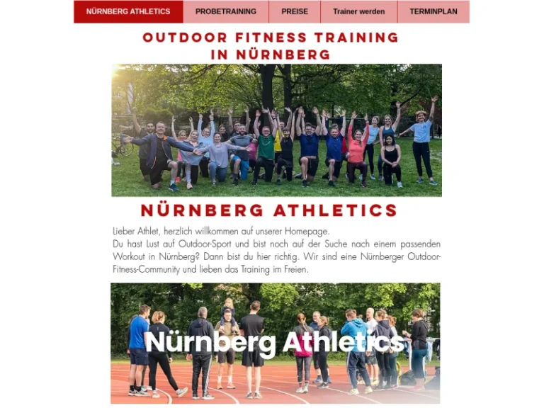 Nürnberg Athletics- Outdoor Training am Pegnitzgrund - Fitnessprogramm in Nürnberg
