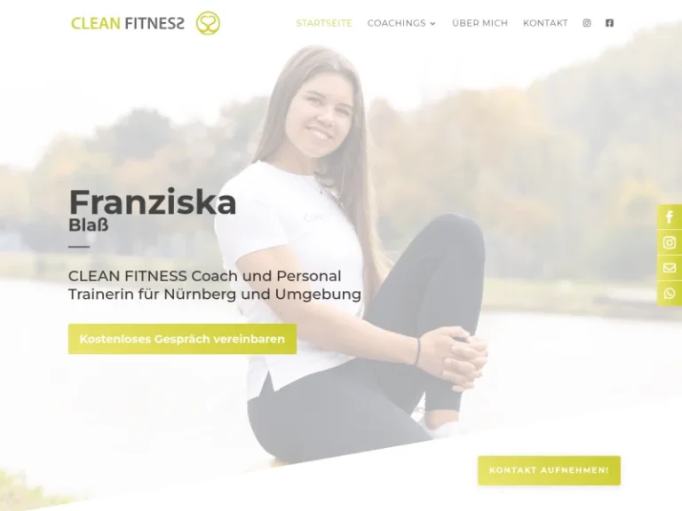Franziska Blaß – CLEAN FITNESS Personal Trainer Nürnberg - Ernährungsberater in Nürnberg