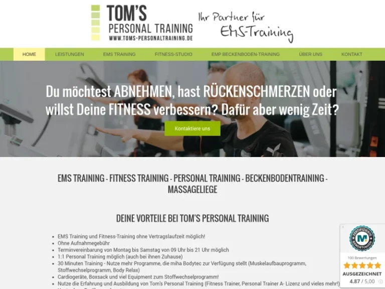TOM’S PERSONAL TRAINING - Ernährungsberater in Nürnberg