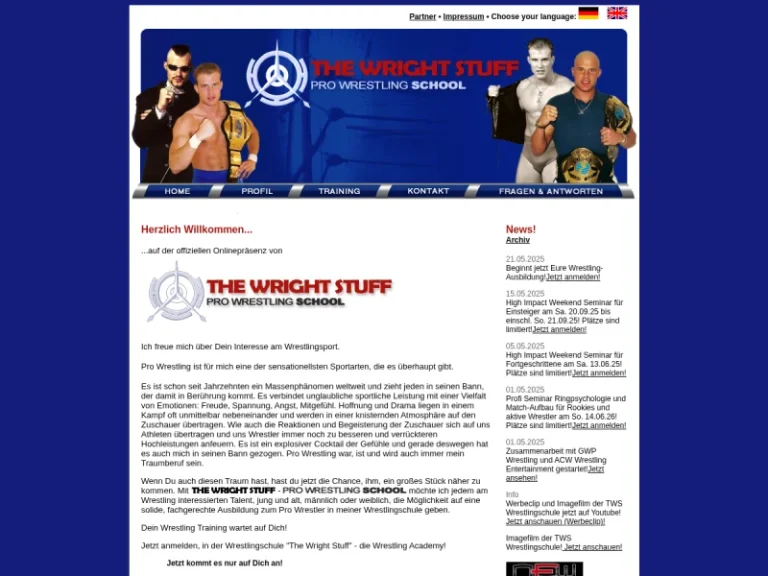 The Wright Stuff – Pro Wrestling School – Wrestlingschule - Fitnessraum in Nürnberg
