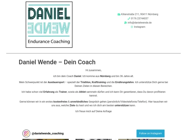 Daniel Wende - PersonalTrainer in Nürnberg
