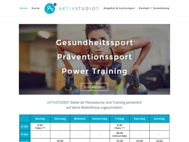 Aktivstudio7 - Fitnessprogramm in Nürnberg