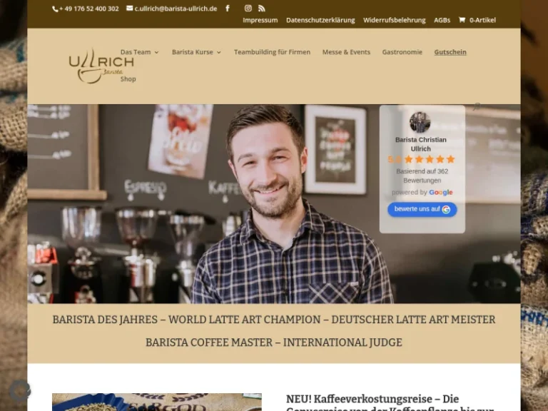 Barista Christian Ullrich - PersonalTrainer in Nürnberg