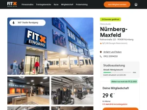 FitX Fitnessstudio - Fitnessprogramm in Nürnberg