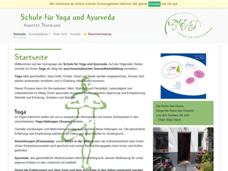 Schule für Yoga und Ayurveda - Yoga-Studio in Nürnberg
