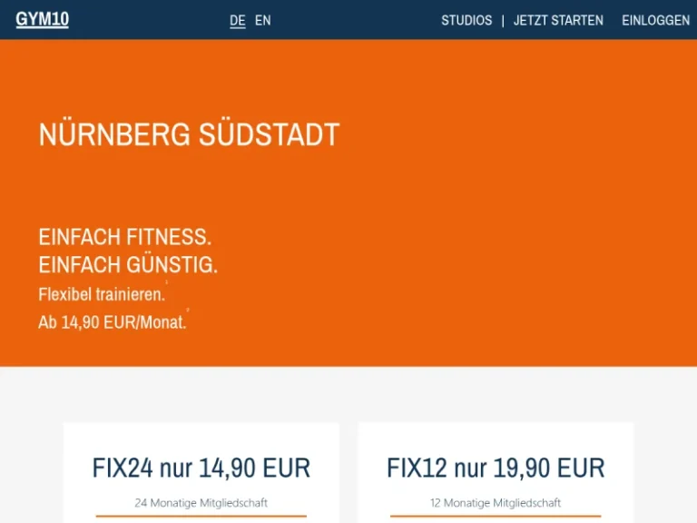 GYM10 Nürnberg – Fitness ab 14,90 EUR/Monat - Fitnessraum in Nürnberg