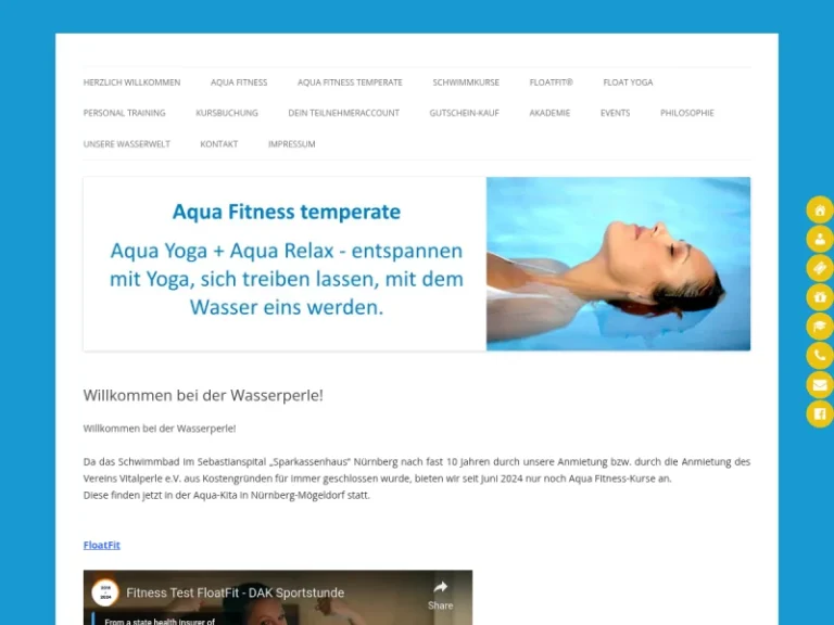 Wasserperle – Aqua Fitness + Events + Ausbildungen - Fitnessprogramm in Nürnberg