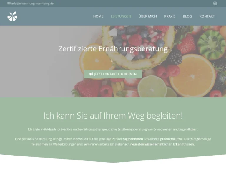 Ernährungsberatung, Ernährungstherapie, Mentaltraining - Ernährungsberater in Nürnberg