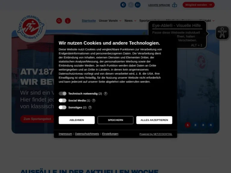 ATV 1873 Frankonia Nürnberg e.V. Sportpark West - Sportverein in Nürnberg