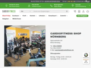 CARDIOFITNESS Shop Nürnberg - Fachhandel für Sport- und Fitnessgeräte in Nürnberg