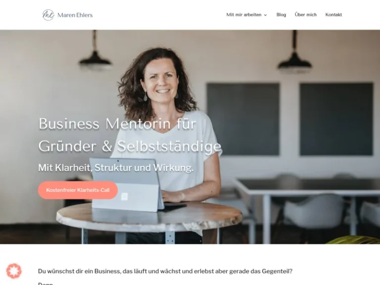 Maren Ehlers | Business Mentorin für Gründung & Selbstständigkeit - Business-to-Business-Dienst in Nürnberg