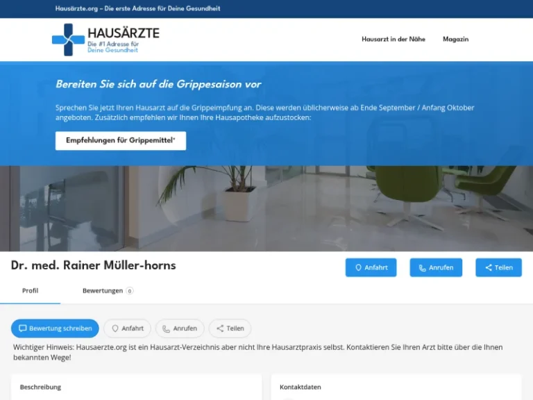 Dr. med. Rainer Müller-Hörner - Allgemeinmediziner in Nürnberg