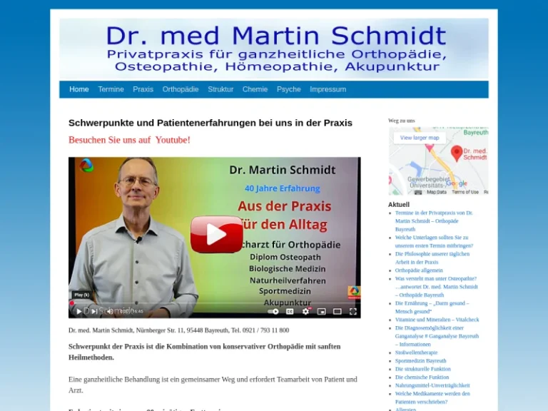 Dr. med. Diplom Martin Schmidt - Orthopäde in Nürnberg