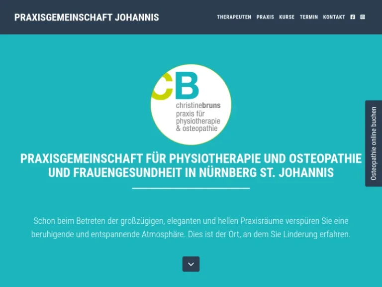 Physiotherapie und Osteopathie in Nürnberg – Praxis Christine Bruns, Osteopathin, Physiotherapeutin - Osteopath in Nürnberg
