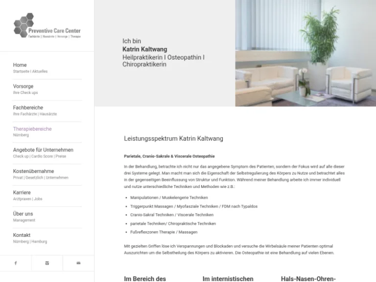 Heilpraktikerin, Osteopathin & Chiropraktikerin Katrin Kaltwang – Privatpraxis - Chiropraktiker in Nürnberg