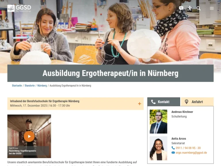 GGSD Bildungszentrum Nürnberg – Berufsfachschule für Ergotherapie - Berufsfachschule in Nürnberg