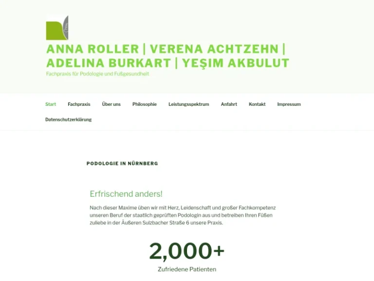 Anna Roller – Verena Achtzehn | Fachpraxis für Podologie und Fußgesundheit - Podologe in Nürnberg