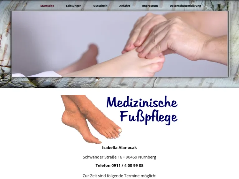 Medizinische Fußpflege Alanocak - Podologe in Nürnberg