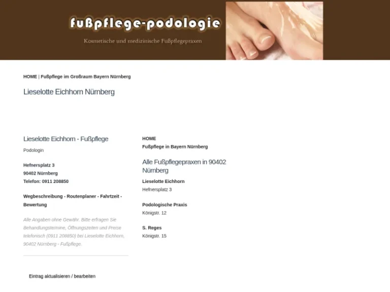 Lieselotte Eichhorn - Podologe in Nürnberg