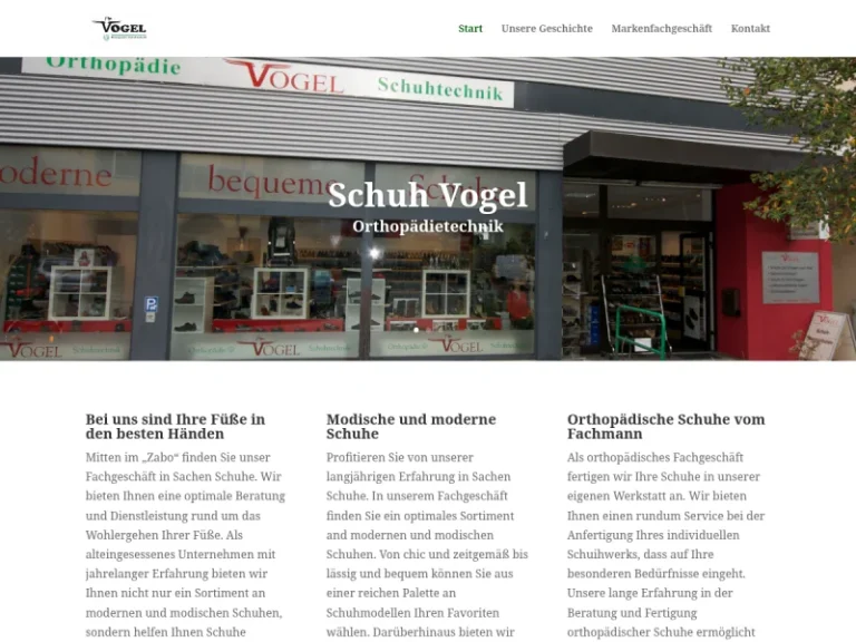 Vogel Schuhtechnik - Fachhandel für orthopädische Schuhe in Nürnberg