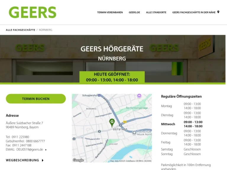 GEERS Hörgeräte - Hörgeräteakustiker in Nürnberg