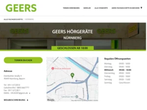 GEERS Hörgeräte - Hörgeräteakustiker in Nürnberg