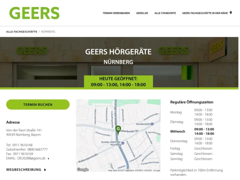 GEERS Hörgeräte - Audiologe in Nürnberg