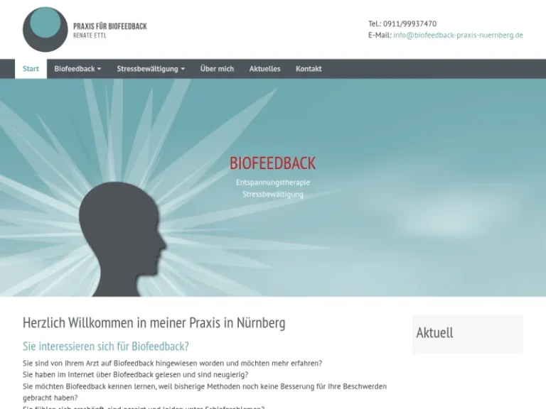Praxis für Biofeedback und Entspannungstherapie Renate Ettl (Hp) - Alternativmediziner in Nürnberg