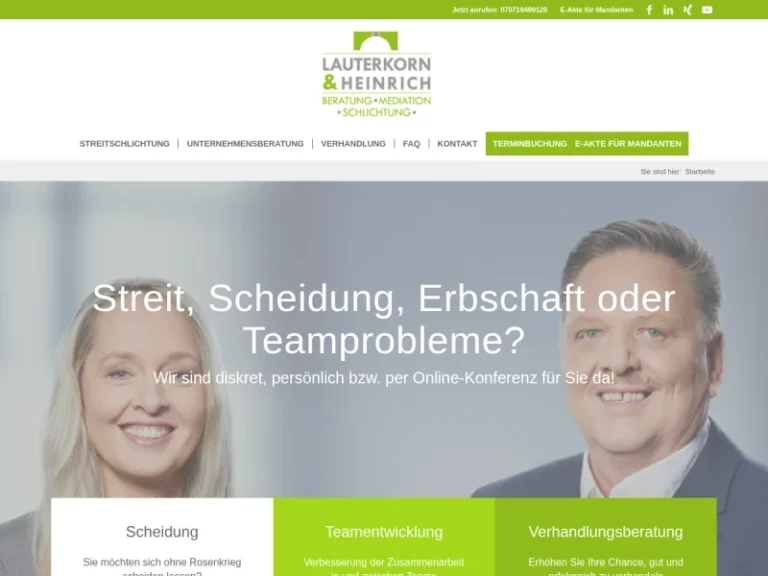 Lauterkorn & Heinrich, Beratung – Mediation & Schlichtung | Nürnberg - Schlichtungsservice in Nürnberg