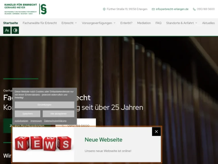 Gerhard Meyer Rechtsanwalt | Nürnberg - Anwalt für Erbrecht in Nürnberg