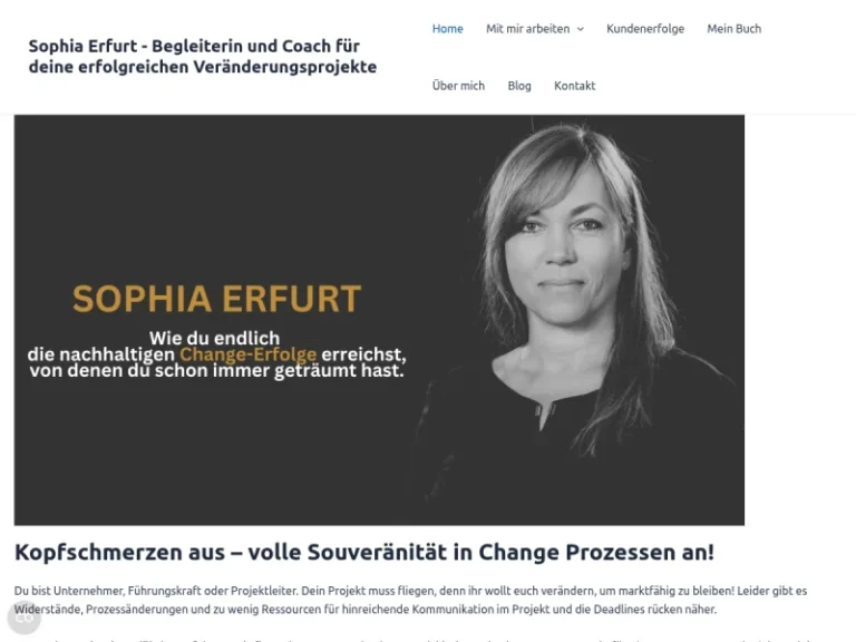 Beratung Sophia Erfurt – Change Management & Unternehmenskulturentwicklung - Berater in Nürnberg