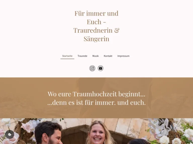 Traurednerin & Hochzeitssängerin (IHK) (Freie Trauung, Sängerin, Nürnberg, München) – Für Immer Und Euch - Hochzeitsservice in Nürnberg