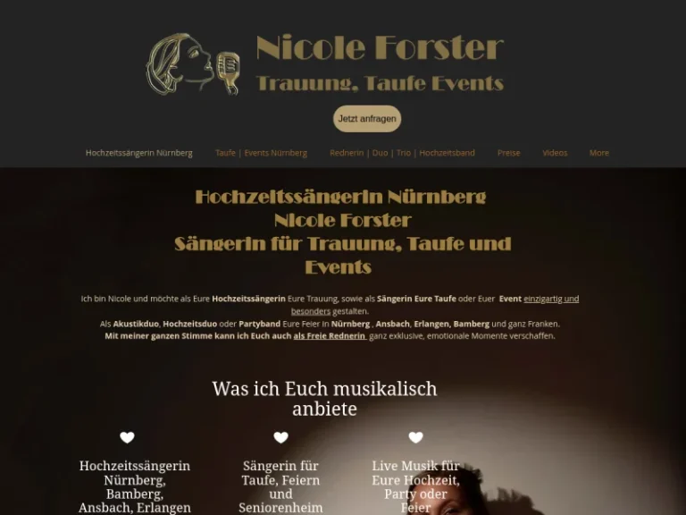 Hochzeitssängerin und Sängerin Nicole Forster - Entertainer in Nürnberg