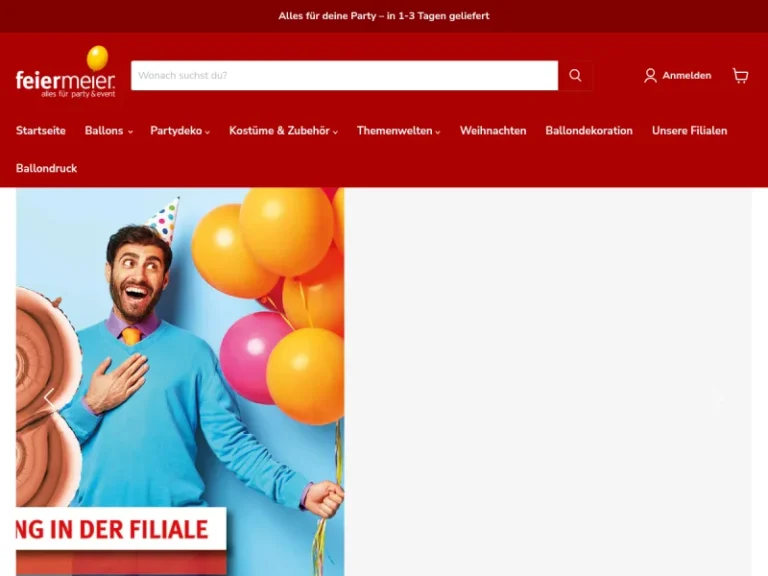 feiermeier – Ballons, Partydeko & Kostüme - Geschäft für Partyzubehör in Nürnberg