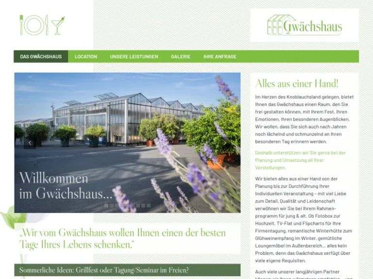 Jägers Gwächshaus - Eventmanagement-Firma in Nürnberg