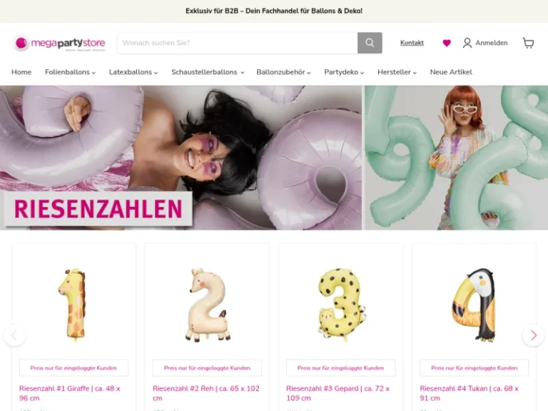 megapartystore – Grosshandel für Ballons & Partyartikel - Geschäft für Partyzubehör in Nürnberg