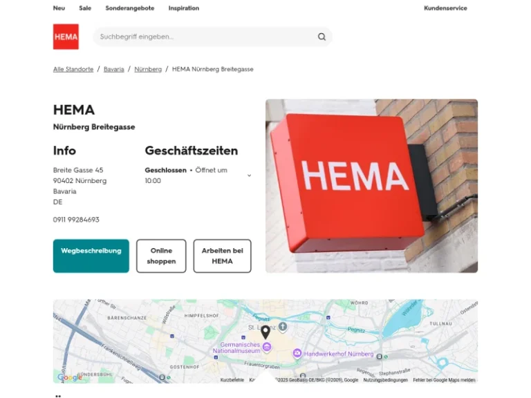 HEMA - Babyausstattungsgeschäft in Nürnberg