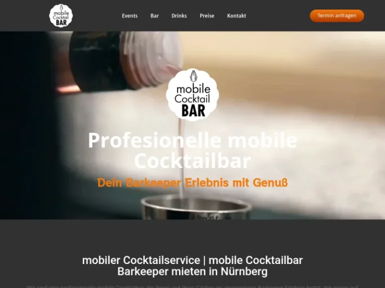 Mobile Cocktailbar Nürnberg, Cocktailcatering, Barkeeper Mieten, Cocktailservice - Mobiler Caterer in Nürnberg