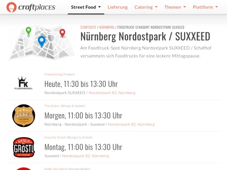 Foodtruck Standort „Suxxeed“ - Food-Court in Nürnberg