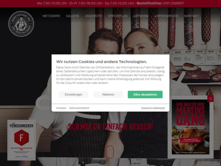 Gourmet-Metzgerei Wolf - Fleischerei in Nürnberg