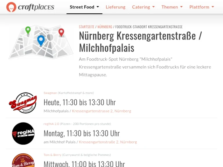 Foodtruck Standort »Milchhofpalais« - Food-Court in Nürnberg